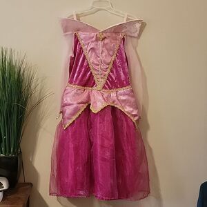 WALT DISNEY WORLD DISNEYLAND RESORT SLEEPING BEAUTY AURORA GOWN COSTUME, SIZE LG
